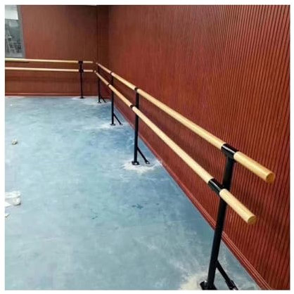 XAoSCd Treppenhandlauf, Ballettstange, Tragbar, Einzeln Oder Doppelt, Freistehend, Verstellbare Stange Für Kinder Und Erwachsene Zu Hause Oder Im Studio (Beige 1,5 M)