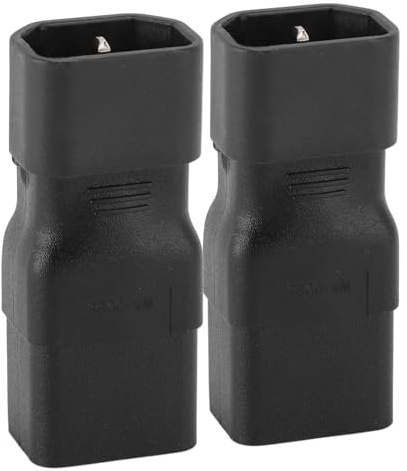 C14 auf C19 Adapter, IEC320 C14 auf IEC320 C19 Netzteil, Schwer Entflammbar, Hitzebeständig, 10 A–15 A, mit Integrierter Formverstärkung für Server PDU, USV Netzteil
