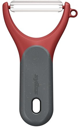 Zyliss Pelapomodori Professionale e Kiwi con Lama Seghettata, Sbucciatore Manualle, Con Comoda Maniglia in Paglia di Grano Sostenibile, Lama affilata in acciaio inossidabile, Lavabile in lavastoviglie