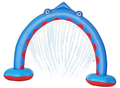MOLUCKFU 1Stück Aufblasbarer Sprinklerbogen aus PVC für Junge Mädchen Wasserspielzeug für Garten und Strand für Sommerpausen und Spielspaß im Freien
