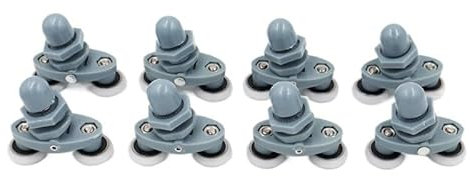 YUCHUANGYE Roulette Douche Lot de 8 roulettes de Porte de Douche Doubles, roulettes de 19/23/25/26/27 mm de diamètre Roulette Porte Coulissante Douche(19mm)