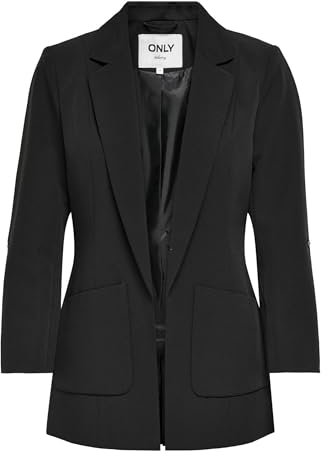 ONLY Onlkayla 3/4 Orleen Blazer TLR, Nero, 40 IT Donna