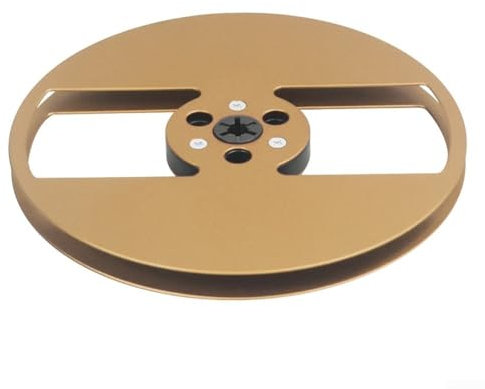 Hasaller Cinta vacía de 7 pulgadas, carrete de aleación de aluminio, carrete vacío de 1/4 pulgadas, carrete vacío de cinta a carrete, adaptador de cubo pequeño, carrete abierto, cinta de sonido,