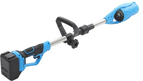 CCAUUB 400W Electric Cordless Leaf Blower, Lithium Battery Powered Leaf Sweeper 29000RPM with Battery & Charger, Overheating & Overcharging protection, Vacuum Dust for Lawn Care, Snow, Debris (Blue)
