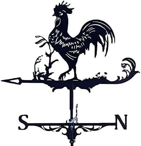 Segnavento Banderuola, Banderuola in metallo per Banderuola da giardino sul tetto, Modello a gallo Strumento per la direzione del vento Ornamento per montaggio sul tetto Decorazione da cortile per fat