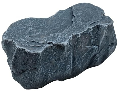 Pqahffowr - Caja de llaves oculta de falsa para exterior, con de repuesto de resina segura para jardín o patio exterior (estilo piedra) y fácil de instalar