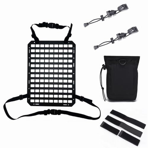 XFLHXY Organizador de Respaldo de Asiento Rígido de 16,9 X 13 Pulgadas, Paneles Molle, Almacenamiento Modular, Larga Durabilidad, Organizador de Respaldo de Asiento Molle