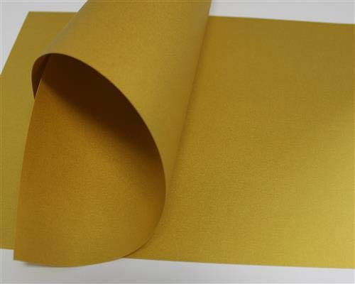 Top Lamination 5 Metallic Papier 120g/m² DIN A3 (297x420mm) gold PREMIUM Perlmutt Glanzpapier