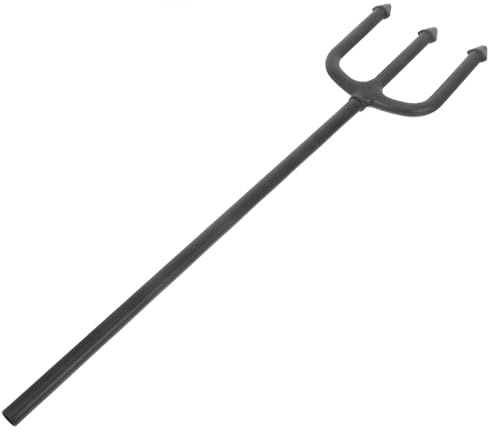 BESPORTBLE Halloween Devil Pitch Fork Prop Lightweight Black Trident Demon Fork for Cosplay Party Comfortable Grip and Distinctive Decoration Accessory for Halloween Costume