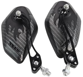 Motocicleta Laterales Espejo 2 Unids/Set 8/10mm Manillar De Motocicleta Espejos Finales Espejo Lateral Montaje De Manillar De Motocicleta Espejos Retrovisores Piezas De Repuesto