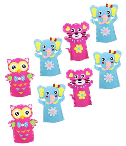GALPADA 8sätze Handpuppen-Spielzeug mit DIY-zubehörsets Handgefertigte Materialien zum Basteln für Junge Mädchen Lernspielzeug für Kreative Geschichtenerzählung