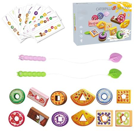 YRTUOP Giochi di Infilare per Bambini,Gioco Interattivo Genitore-Figlio - Gioco di Infilare Frutta e Verdura per Scuola Materna Casa Viaggio,Bambine Bambini Piccoli
