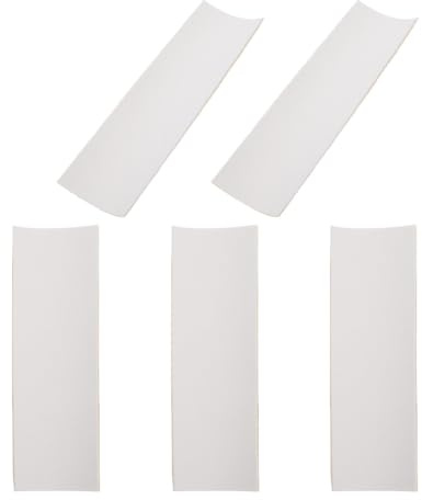 Veemoon Cintas Antideslizantes para Diapasón para Niños, Tamaño 38x110 Mm, Espuma de Alta Rebote, Color Claro, Cinta Adhesiva para Patineta de Dedo, 5 Piezas, Uso en Juegos y Scooters