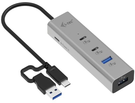 i-tec Metal Universal Charging HUB 2xUSB-C + 2x USB-A Port + Power Delivery 85W