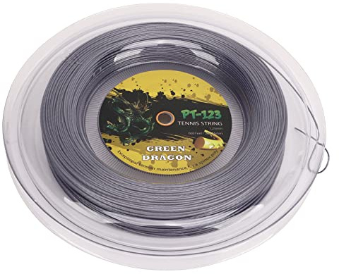FILFEEL Corda per Racchetta da Tennis in Poliestere da 0,25 Mm con Motivo a Doppia Coste per - 200M Grigio Argento (#4)