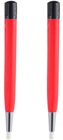 NOLITOY 2pcs Clock Sweeping Pen Fiberglass Brush Red for Precision Drilling Cleaning and Watch Mechanism Maintenance