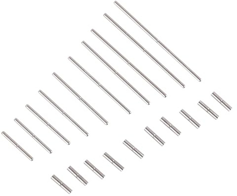 Sxhlseller Watchband Pins and Tubes, Watch Strap Repair Kit with Metal Link Pins for Replacement Watch Bracelets Accessories, 10 Types Connecting and Tubes