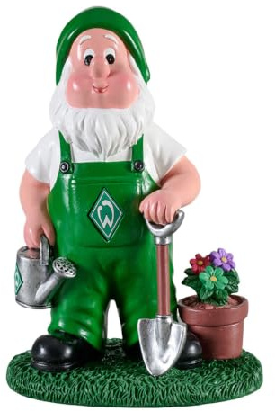 Werder Bremen SV Gartenzwerg Gärtner – Offizielle Werder Gartenfigur – Fanartikel für Garten, Balkon & Terrasse – Gartendeko für Werder-Fans