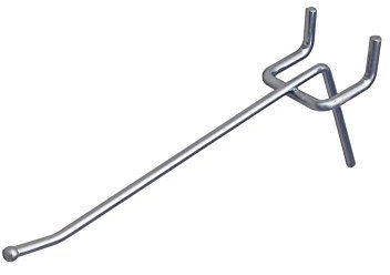 GERSO 100 Stück Einfachhaken für Lochwände glanzverzinkt Länge 10cm