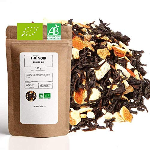 Thé Noir Bio Orange - 100g (40 tasses) - Thé en vrac 100% Agriculture Biologique - Mes-Thés