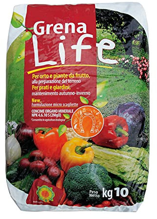 GRENA LIFE 10 KG Fertilizzante Concime Organo-Minerale NPK