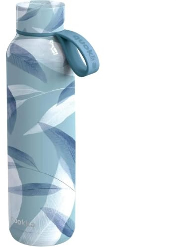 QUOKKA BOTELLA TERMO ACERO INOXIDABLE SOLID CON COLGADOR BLUE WIND 630 ML