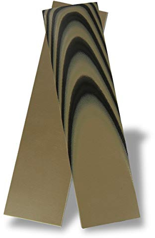 USA Knifemaker Supply UltreX™ G10 - Black & Tan - Knife Handle Material (3/16 Scales)