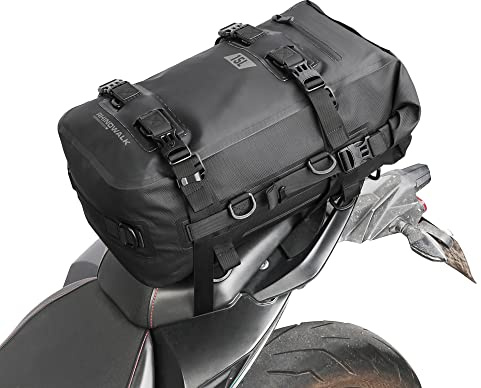 Rhinowalk Motor Pannier Bag 15L Multifunctional FullyWaterproof Rear Rack Trunk Motorcycle Seat Bag Motorbike Saddle Bag Professional Motor Accessories-Black