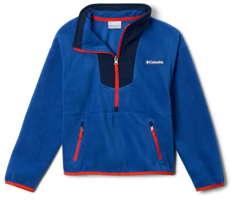Columbia Felpa Unisex in Pile Sequoia Grove con Mezza Zip, Blu Montagna/Blu Collegiale, XL