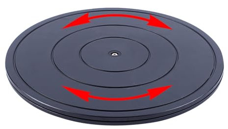 WORDFUN 40cm 360 Degré Plateau Pivotant, Plateforme Rotative avec Roulement À Bille en Acier, TV Support Pivotant, Plateau Tournant Manuel, Support De Base Rotatif, Bricolage Sculpture