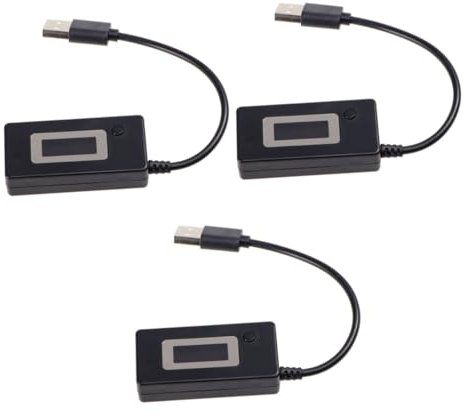 GLEAVI 3pcs Smartphone Battery Capacity Tester Usb Voltage Micro Usb Standard Lcd Screen Compact Lightweight