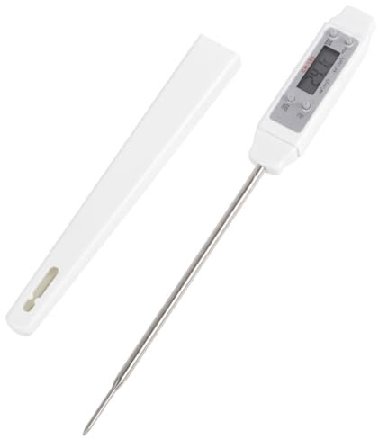 Alipis Lebensmittelthermometer Edelstahlsonde Digitale Temperaturmessung Led Anzeige Für Küche Grill Öl Wasser