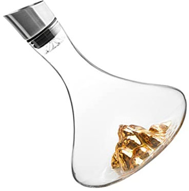 Hoement 1pieza Decantador De Vino De Diseño De Boca Inclinada Para Aireación y Almacenamiento Elegante Para Mejorar El Sabor Del Vino