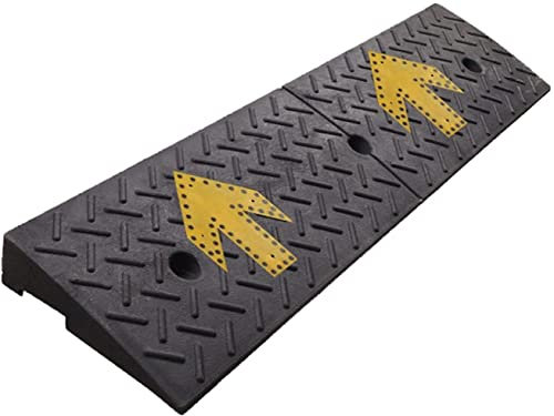 NSTVVEE Robuste Bordsteinrampe, rutschfeste Schwellenrampe, Auffahrtsrampe für LKW, Rollstuhl, Fahrrad (A 100 x 25 cm x 7 cm)