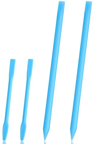 Gartful 4PCS Silicone Stir Sticks Set, 2pcs Silicone Sticks for Resin, 2pcs Pointed Stir Sticks for Resin Mixing, Paint, Making Glitter Tumblers Cups, Arts, Crafts, Facial Mask, Blue