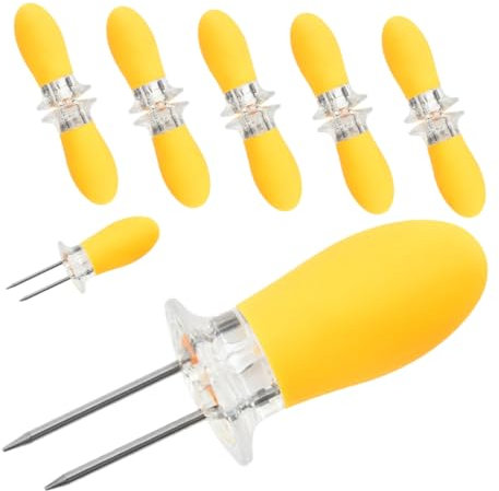 Toyvian 12piezas Tenedor Para Maíz Soporte Para Barbacoa Brochetas Multifunción Utensilios De Cocina