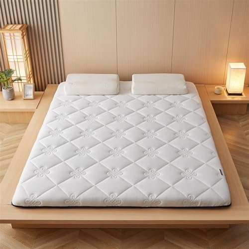 Japanische Futon-Matratze, 5 cm dickes Baumwoll-Latex-Klappbett, tragbar, weich, Gästebett, Futon, ideal für minimalistisches Wohnen und platzsparend