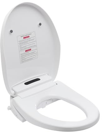LENJKYYO Asiento con tapa de inodoro, asiento de inodoro de bidé, asiento de inodoro inteligente electrónico inteligente para 19.29-21.65 pulgadas, secado al aire caliente, control remoto