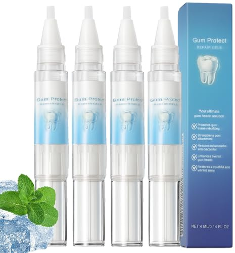 Fug 4 Pcs Mullein Gum Protect Repair Gel for Mullein Set, Instant Gentle Deeply Cleaning Tooth and Fresh Breath