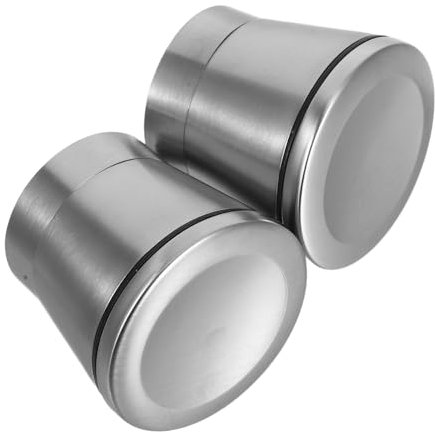 PartyKindom 2pcs Stainless Steel Grinder Caps for Manual Mills Replacement Covers for Seasoning Grinders Portable and Multipurpose Kitchen Accessory