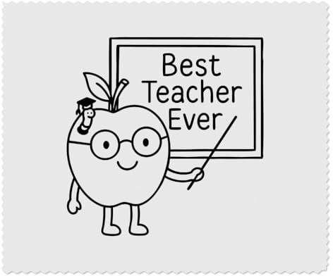 Azeeda 2 x 'Best Teacher Ever' Lens Cleaning Cloths (LC00033972) | Microfibre Cloths for Glasses, Sunglasses, Phones, Cameras and Screens