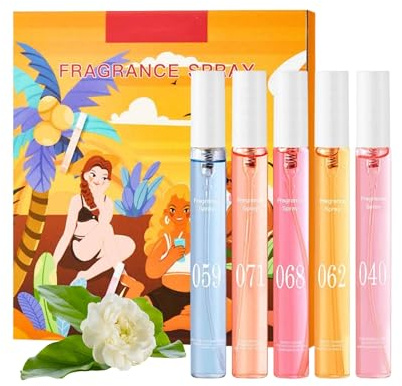 Mini Parfüm Bodyspray Damen Set, Frisch& Fruchtiges Duftspray für Frauen, Fruchtiges Haar & Körper Parfüm-Bundle, Hair and Bod-y Fragrance Mist, Lang Anhaltender Duftspray, Leicht Zu Tragen (50ml, 1)