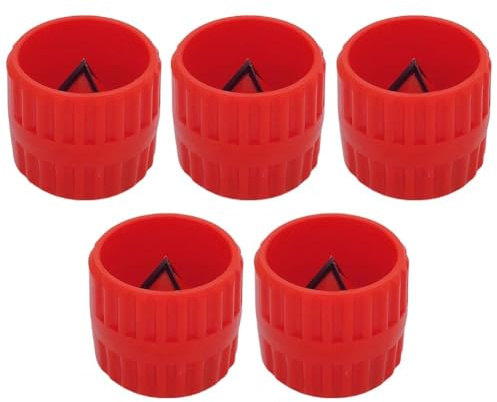 5 strumenti per sbavare tubi con alesatori esterni interni, strumenti per smussare tubi in rame e plastica utilizzati nelle riparazioni HVAC e veicoli