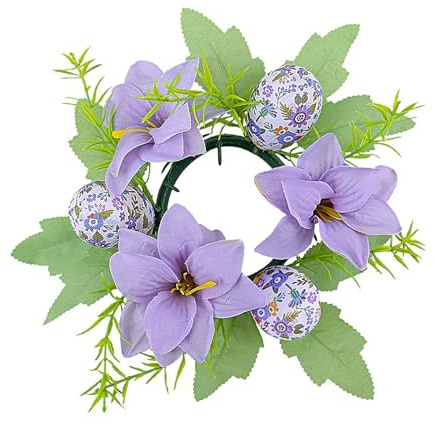 Kronljuskransar, s påskljus kransar, konstgjorda blommor ljuskransar, s för - robust bordsuppsats krans vårkrans för köksdekoration, hog