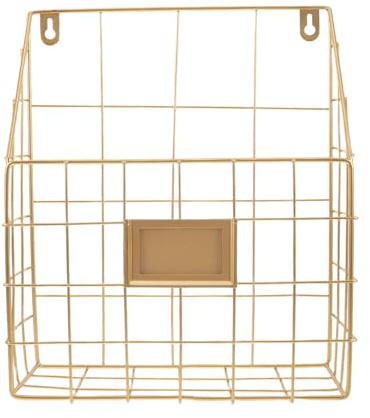 HYTROVE Wandmontiertes Hängeregal aus Metall mit Stabiler Konstruktion Zeitschriftenhalter und Bücherregal für Wohnzimmer und Arbeitszimmer Multifunktionaler Organizer