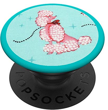Poodle Cartoon 50's Style PopSockets PopGrip: Swappable Grip for Phones & Tablets