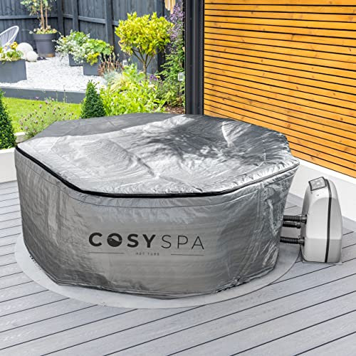 CosySpa Luxus Whirlpool Abdeckung - 3X Größen / 2X Formen (rund & achteckig) | Whirlpoolabdeckung für Wärme - Sparen Sie 30% Ihrer Energiekosten | Whirlpool-Zubehör (2-4 Sitzer (165 x 70 cm) Rund)