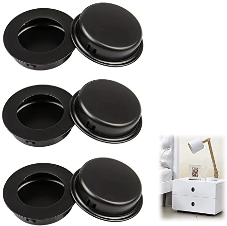 6 manijas circulares empotradas para puerta corredera, manijas ocultas, perilla empotrada para cajones, armarios, muebles personalizados