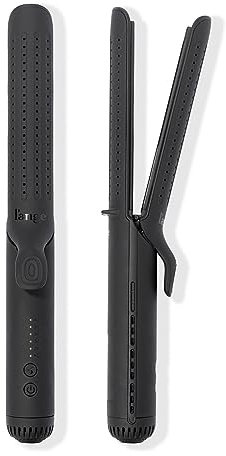 L'ANGE HAIR Le Duo Grande 360° Airflow 2 in 1 Straightener and Curler | 1 Inch Curling Wand & Titanium Flat Iron with 5.3 Plates | Hair Straightener & Curler for Long Hair (Black)
