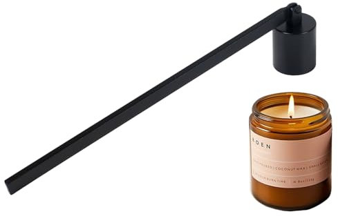 SCLLNDA Kerzenlöscher Schwarz Kerzenlöscher Edelstahl Kerzenlöscher mit langem Griff Dochtlöscher Candle Snuffer Kerzenwerkzeug für Kerzen Docht Flammenlöscher Weihnachten Geschenke Dekoration